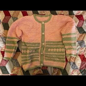 Hand made sweater approximately size 6
